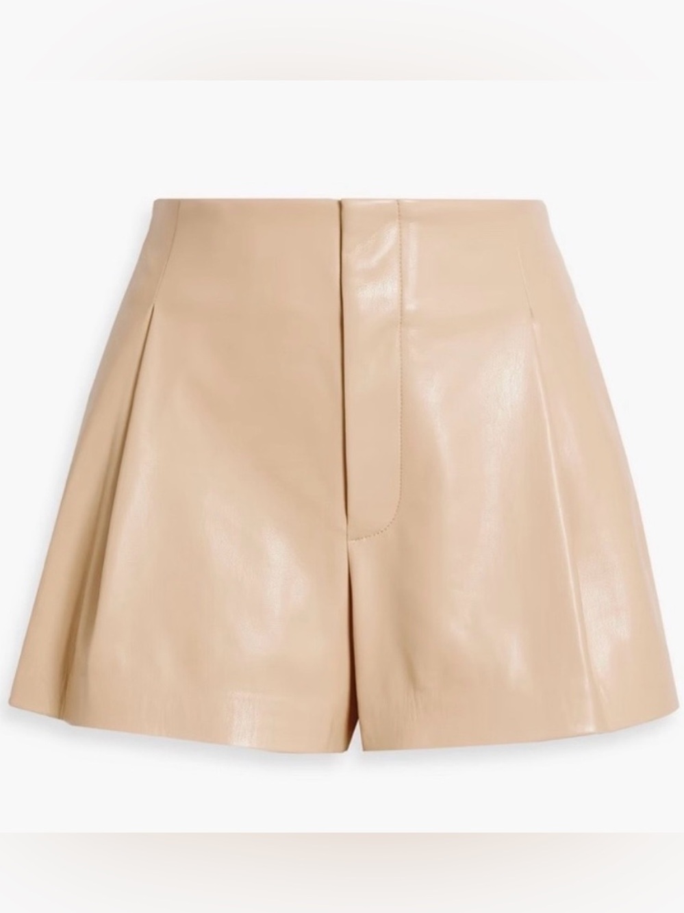 Alice + Olivia Steffie Vegan Leather Short in Almond
